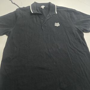 Kenzo Men's Black Polo Shirt with Contrast Collar - Classic Casual